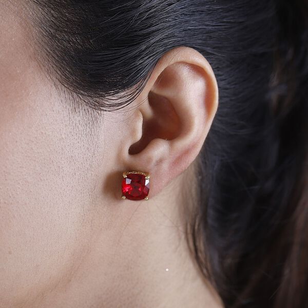 J Francis gefertigt mit SWAROVSKI- Siam Farbe Swarvoski Kristall Ohrringe image number 3