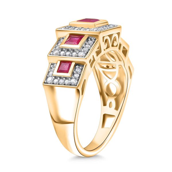 D'Joy Afrikanischer Rubin und Zirkon Ring - 1,85 ct. image number 5