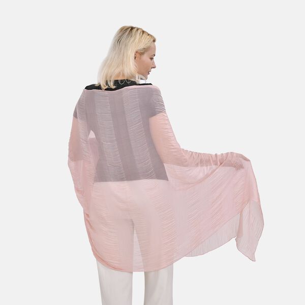 LA MAREY – 100% Maulbeer-Seidenschal Chiffon, 60x170cm, rosa image number 6