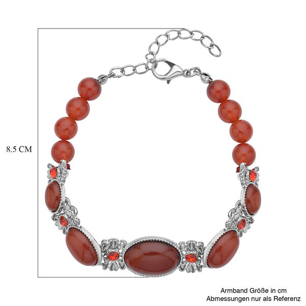 Rotes Achat Armband, ca. 20 cm, ca. 59.00 ct image number 4