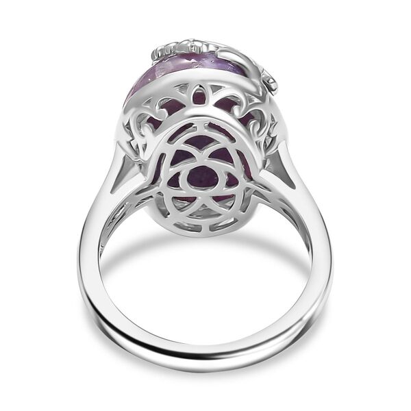 Lila gefärbter Opal Ring Messing (Größe 16.00) ca. 9,40 ct image number 5