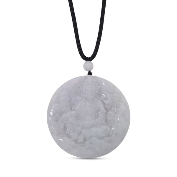 EXTREM SELTEN Natürliche Weiße Jade Anhänger mit Kette 50 cm ca. 10.00 ct image number 0