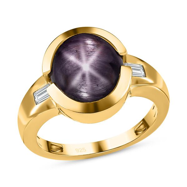 Sternrubin und Zirkon Ring - 9,28 ct. image number 4