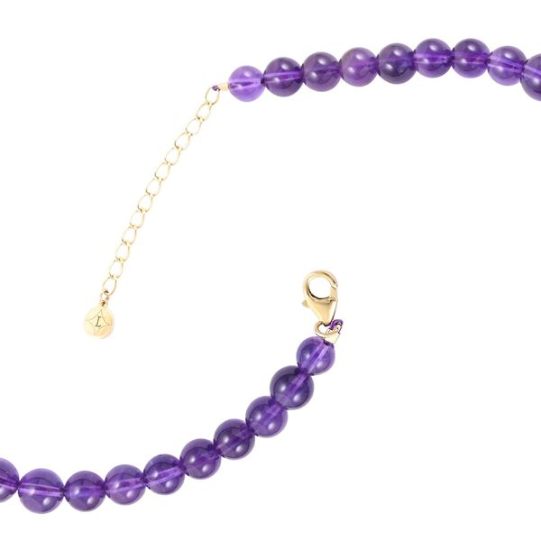 LUXORO zertifiziert und geprüft AAA afrikanische Amethyst Halskette in 585 Gold, 45 cm - 275 ct. image number 4