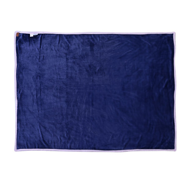 Superweiche Decke aus Sherpa und Flanell, Größe 150x200 cm, Dunkelblau-Creme  image number 2