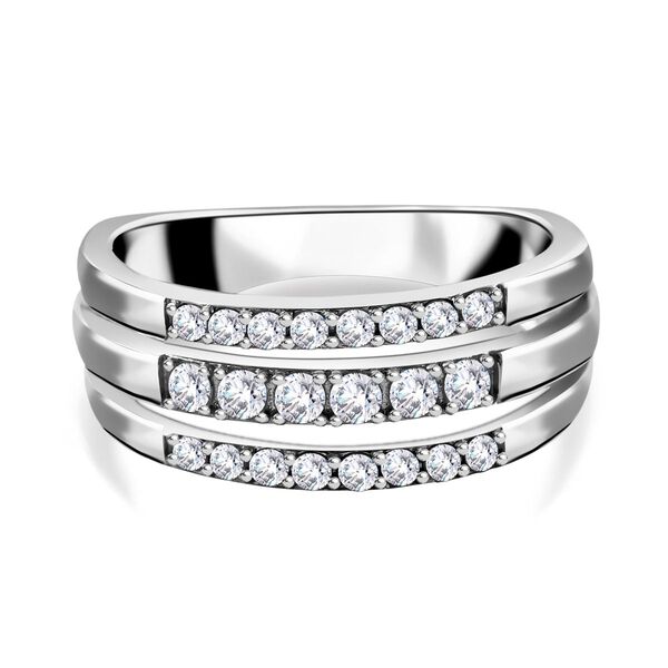 Lustro Stella - Weißer Zirkonia Ring, 925 Silber rhodiniert (Größe 20.00) image number 0