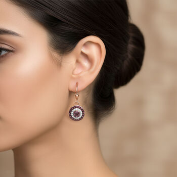 D'Joy AA Padparadscha Saphir und Zirkon Ohrringe - 1,16 ct.