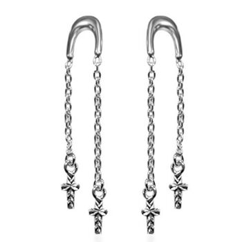 Kreuz Ohrh&auml;nger, 925 Silber, ca. 1,70g