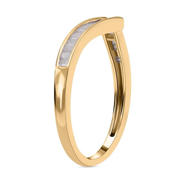 Weißer Diamant-Ring in Silber mit Gelbgold Vermeil - 0,17 ct. image number 1