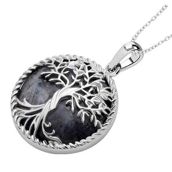 Labradorit Anh&auml;nger mit 50cm Kette - 2 ct.