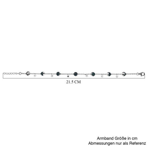 Blaues Diamant-Armband, 925 Silber platiniert, 0,50 ct. image number 5