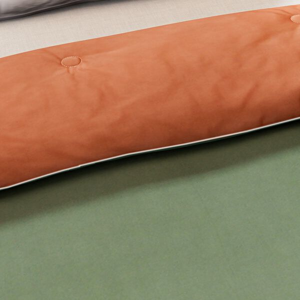 Serenity Night Wende-Kühlsteppdecke, Zwei-Ton, 135×200cm, Kupfer und Dunkelgrün image number 6