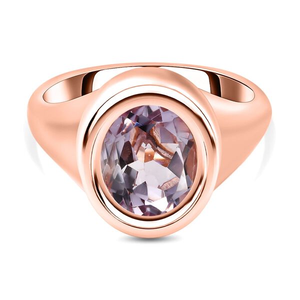 Rosa Amethyst Ring, ros&eacute;vergoldet (Gr&ouml;&szlig;e 21.00), ca. 3.25 ct