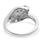 LUSTRO STELLA Hergestellt mit ZIRKONIA Ring 925 Silber Platin-Überzug (Größe 19.00) ca. 2,93 ct image number 4