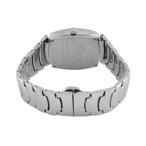 GENOA  - Eleganz-Uhr mit Mond- und Wochenanzeige, Japanisches Uhrwerk und Weißem Kristallzifferblatt, Reiner Edelstahl, 20 cm image number 7