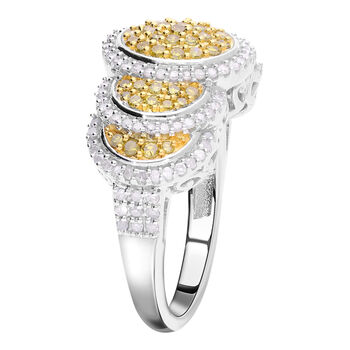 Wei&szlig;er und gelber Diamant-Ring - 1 ct.