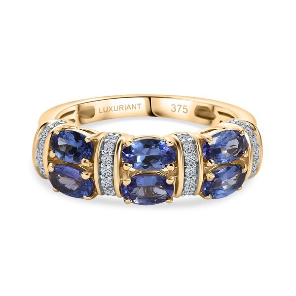 LUXURIANT DIAMOND- AAA Tansanit und Labor Diamant Ring in 375 Gold - 1,67 ct. image number 0
