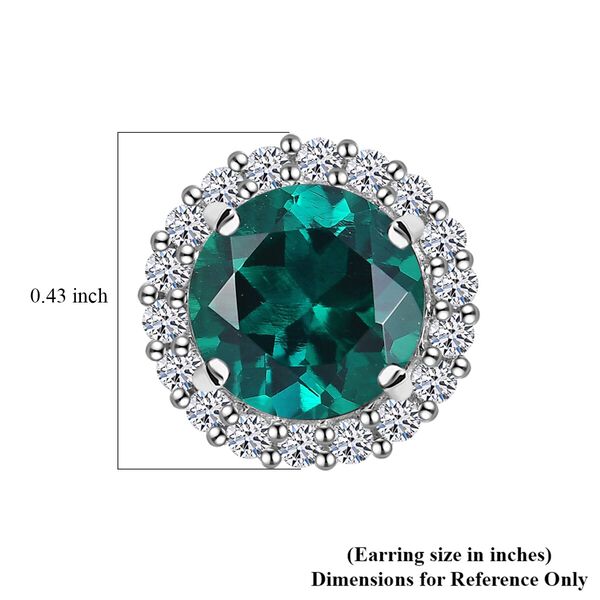 AAA Lab Grown Smaragd, Lab Grown Diamant Ohrringe 417 Gold ca. 4.22 ct image number 4
