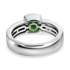 Natürlicher Chromdiopsid Ring, 925 Silber platiniert (Größe 20.00) ca. 0.98 ct image number 5