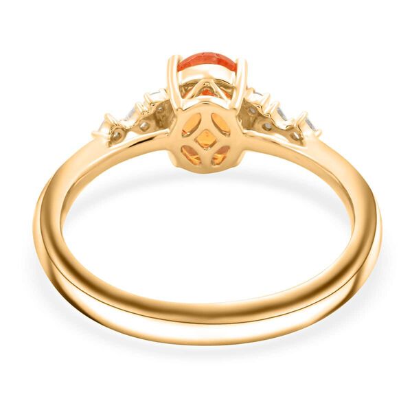 LUXORO zertifiziert und gepr&uuml;ft AAA Fanta Granat und Diamant Ring in 417 Gold - 2,35 ct. image number 4