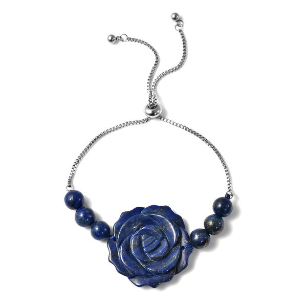 Lapislazuli Armband 16.5 cm Edelstahl ca. 81,50 ct