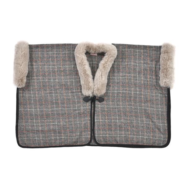 LA MAREY &ndash; Kunstfell Kimono, Beige image number 8