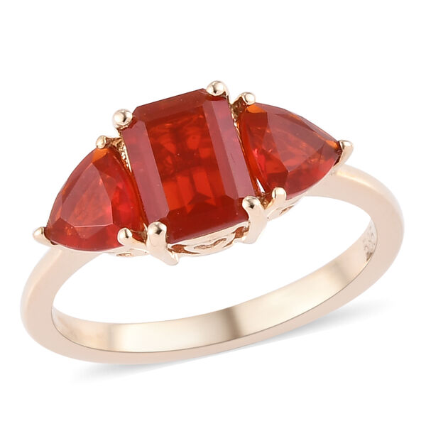 Mexikanischer Kirschfeuer-Opal-Ring, 585 Gelbgold  ca. 1,25 ct image number 4