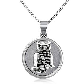 Eule-Anhänger mit 45cm Kette in 925 Silber