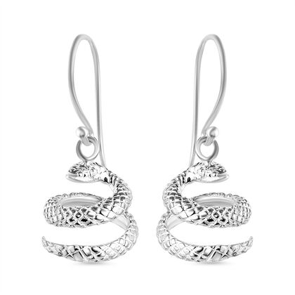 Royal Bali - Schlangen Ohrringe, 925 Silber, 5,10g