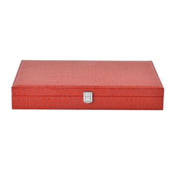 Ring Koffer, rot, Krokodilsmuster