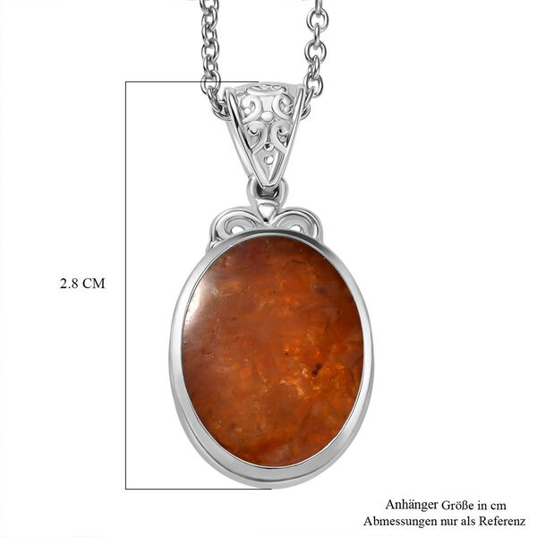 Feueropal Matrix Anhänger mit Kette, ca. 7.00 ct image number 7