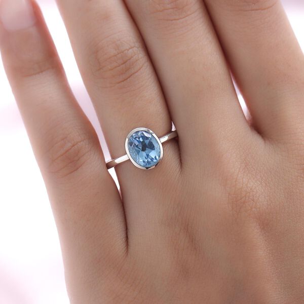 Schweizer Blautopas-Ring, ca. 2,36 ct image number 3