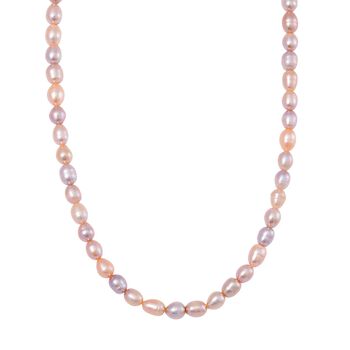 Mehrfarbige S&uuml;&szlig;wasser Perle Halskette ca. 45 cm 925 Silber Gelbes Gold