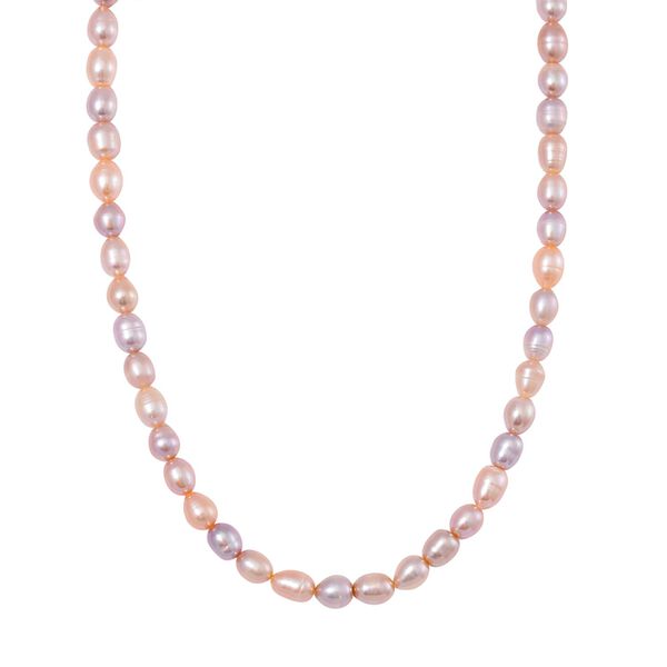 Mehrfarbige S&uuml;&szlig;wasserperlen-Halskette, 45 cm