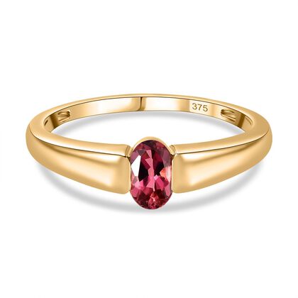 AA Rubellit Ring, 375 Gold, (Gr&ouml;&szlig;e 19.00), ca. 0.45 ct