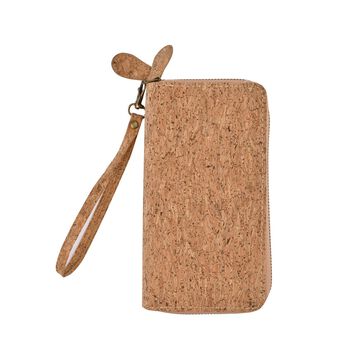 Kork-Brieftasche mit RFID Schutz, Gr&ouml;&szlig;e 19x4x10 cm, Natur