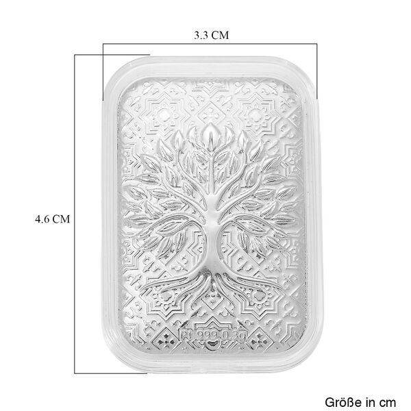 999er Platin-Folie mit Lebensbaum-Motiv, 300mg, 4,6x3,3cm image number 5