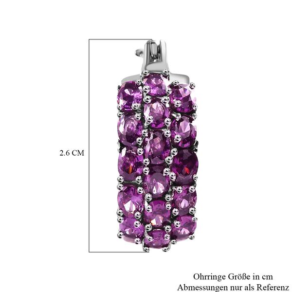 Amethyst Zirkonia Ohrringe,  Edelstahl ca. 8.51 ct image number 4