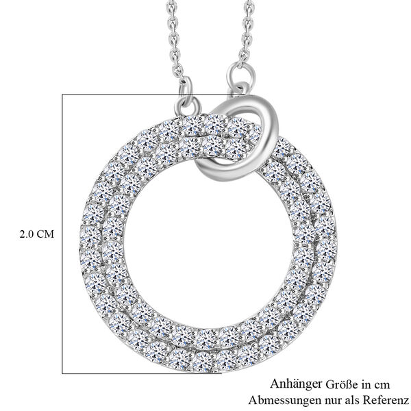 LUXURIANT SI-GH Labor Diamant Anh&auml;nger mit 43+5cm Kette - 1 ct. image number 5