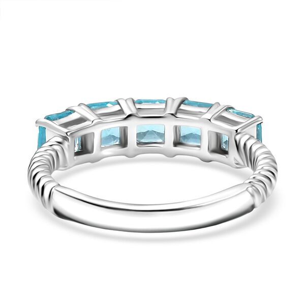 D’joy AA Betroka Blauer Apatit Ring 925 Silber rhodiniert (Größe 19.00) ca. 1,76 ct image number 6