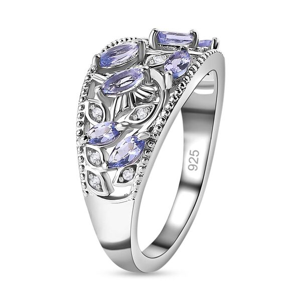 Tansanit und Zirkon Ring - 1,06 ct. image number 5