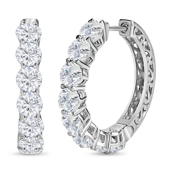 Moissanit Ohrringe, 925 Silber platiniert - 7,02 ct. image number 0