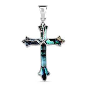 Royal Bali Kollektion- Abalone Muschel Kreuz Anhänger