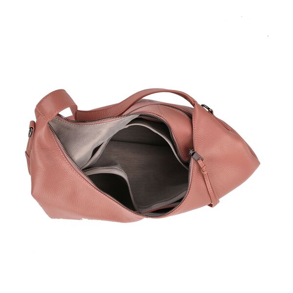 Echtleder-Hobo-Bag mit abnehmbarem Schulterriemen, 41x10x35 cm, Altrosa image number 6