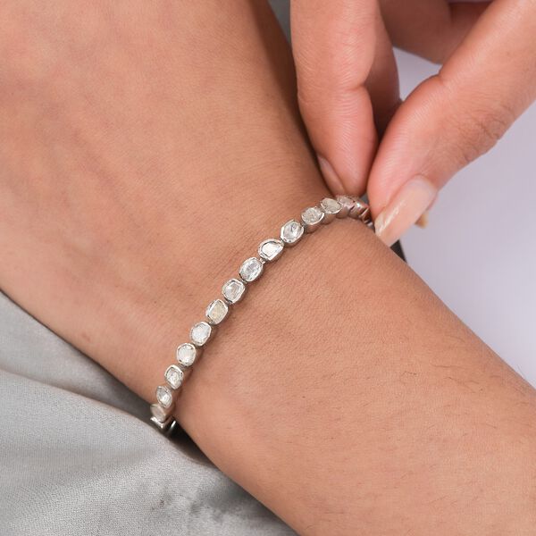 Handgefertigtes Polki-Diamant-Armband, 18,5cm - 2 ct. image number 3