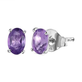 Afrikanische Amethyst Ohrringe, 925 Silber ca. 0.80 ct