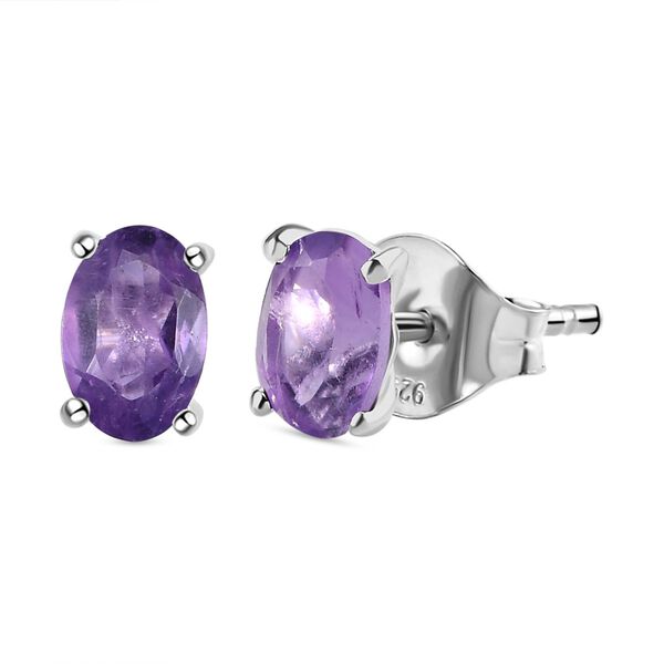 Afrikanische Amethyst Ohrringe, 925 Silber ca. 0.80 ct