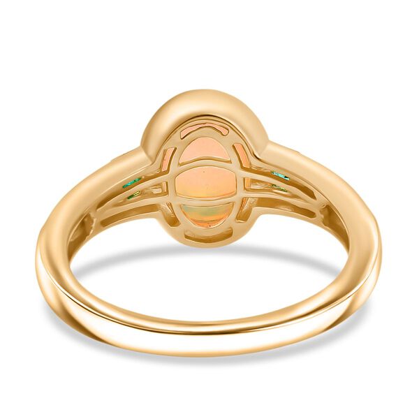 D&rsquo;Joy Nat&uuml;rlicher, &auml;thiopischer Welo Opal, Smaragd und Zirkon Ring - 1,44 ct. image number 6