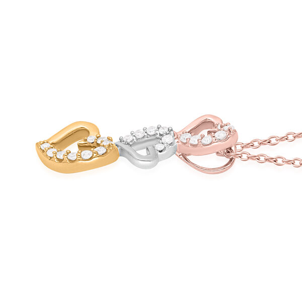 Diamant-Anh&auml;nger mit Kette, 50 cm - 0,15 ct. image number 4