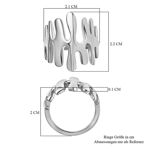 Lucy Q Splash Kollektion- Platinierter Silberring image number 6
